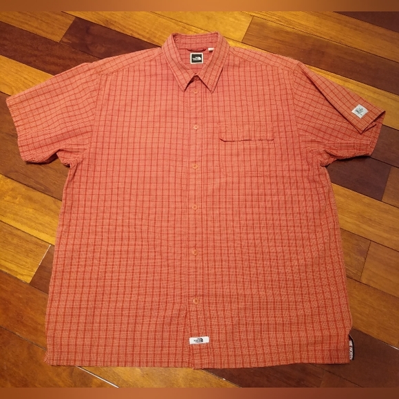 North Face Gorpcore Cotton Plaid Light Short Sleeve Button Up Shirt - L/XL - Picture 2 of 16